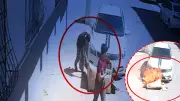 Batman'da çocukların yaktığı karton otomobili tutuşturdu: O anlar kamerada