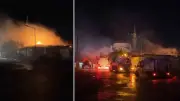 Besni'de Fırında Çıkan Yangın 3 İş Yerine Sıçradı: 1 Yaralı