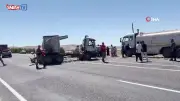 Elazığ'da kamyonlar çarpıştı: 1 yaralı