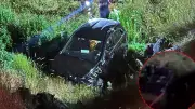 Elazığ'da korkunç kaza! Direksiyon hakimiyeti kaybolan cip dereye uçtu: 3 yaralı