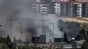 Gaziantep'te Saman Balyası Yüklü Tırda Yangın
