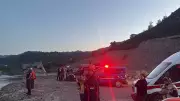 Giresun'da dere sularının yükselmesiyle mahsur kalan 2 kişi kurtarıldı