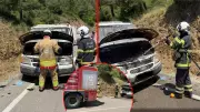 Hatay'da Korku Dolu Anlar: Seyir Halindeki Araç Alev Topuna Döndü