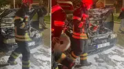 Kale Mahallesi'nde seyir halindeki otomobil alev aldı