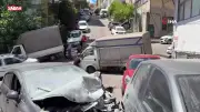 Kağıthane'de Park Halindeki Araç Yokuştan Kaydı: 4 Araç Hasar Gördü