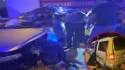 Kayseri'de hafif ticari araç ile otomobil çarpıştı: 1 ölü, 6 yaralı