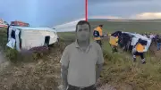 Konya Kulu'da işçi servisi şarampole devrildi: 1 ölü, 7 yaralı