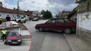 Konya'da 'dur' ihtarına uymayan sürücü duvara çarptı: 210 bin lira ceza