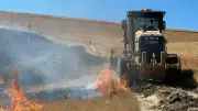 Kırıkkale'de otluk yangın ekipler tarafından söndürüldü