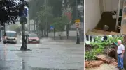 Ünye'de Şiddetli Sağanak Hayatı Felç Etti, İstinat Duvarı Çöktü
