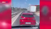 Silivri'de ambulansa yol vermeyen sürücü kamerada