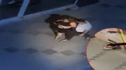 Silivri'de sokak ortasında kadına zorla götürme girişimi kamerada