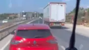 Silivri'de Vakaya Giden Ambulansa Yol Vermeyen Sürücü Kamerada