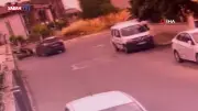 Tekirdağ Çorlu'da motosikletli kaza güvenlik kamerasında