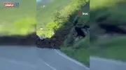 Trabzon-Bayburt Karayolunda Heyelan: Ulaşım Durdu, Araç Kuyrukları Oluştu