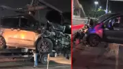 Zeytinburnu'nda makas atan araç minibüse çarptı: 4 yaralı