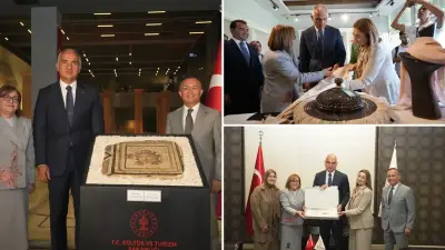 ABD'den iade edilen Zeugma Mozaik Paneli evine kavuştu