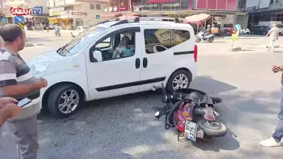 Antalya'da U Dönüşü Yapan Araca Motosiklet Çarptı: 2 Yaralı