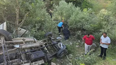Bingöl'de uçuruma yuvarlanan kamyonette 3 ölü, 2 yaralı