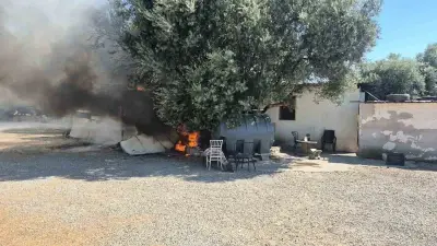 Bodrum'da Personel Lojmanında Yangın: Söndürüldü, Can Kaybı Yok