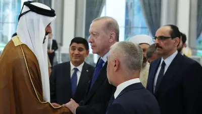 Cumhurbaşkanı Erdoğan, Katar Emiri Temim'e taziye ziyaretinde bulundu