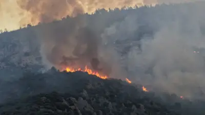 Kaş'taki Orman Yangınına Havadan ve Karadan Müdahale Sürüyor