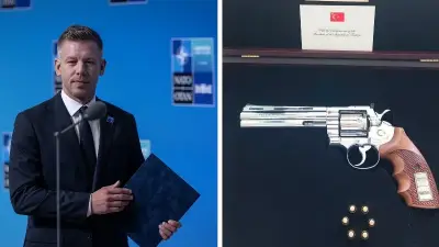 Macaristan Başbakanı Magyar: Erdoğan'ın hediyesi tabancada adım kazınmış
