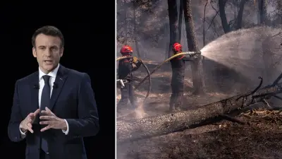 Macron: Yangın felaketi İkinci Dünya Savaşı'ndan bu yana en ağır tablo