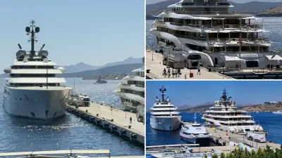 Muğla'da 1 milyar dolarlık iki mega yata 615 ton yakıt ikmali