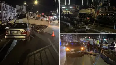 Niğde'de Zincirleme Kaza: Aydınlatma Direği SUV'un Üzerine Devrildi, 4 Yaralı
