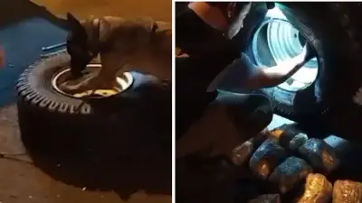 Osmaniye'de yedek lastikte 9 kilo 400 gram uyuşturucu ele geçirildi