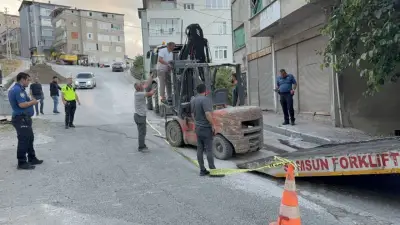 Samsun'da Forklift Devrildi: 1'i Ağır 2 Yaralı
