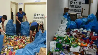 Siverek'te 5 ton bozuk ürün ele geçirildi, ekipler tarafından imha edildi