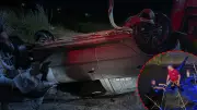 Adana'da feci kaza: Sulama kanalına devrilen otomobilde sürücü öldü
