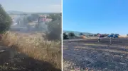 Çanakkale'de tarım arazisinde çıkan yangın ormana sıçramadan söndürüldü