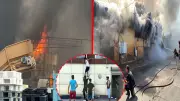 Antalya Kepez'de yan yana 4 depoda yangın: Ev sakinleri camdan atlayarak kurtuldu