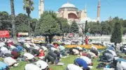 Ayasofya'nın açılış yıldönümünde gençlik yürüyüşü