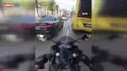Bursa'da kör noktada kalan yayaya motosiklet çarptı: Kask kamerasında