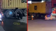 Bursa'da TIR Yangını: Sürücü Freni Söndürmek İçin 10 Kilometre İtfaiyeye Sürdü