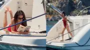 Elif Buse Doğan'ın Tekne Tatilinde Mayolu Pozu