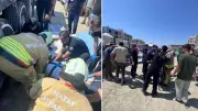 Hatay Samandağ'da şantiyede tır altında kalan işçi yaralandı