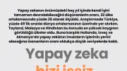 Her iki kişiden biri yapay zeka yüzünden işini kaybetmekten endişeli