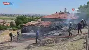 Kayseri'de müstakil evin kömürlüğünde yangın, itfaiye hızlı müdahale etti