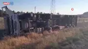 Konya'da Kontrolden Çıkan Tır Devrildi: Sürücü Yaralandı