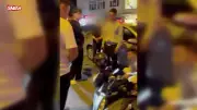 Lüleburgaz'da otomobil-motosiklet çarpıştı, taraflar arasında gerginlik yaşandı