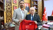 Merih Demiral MHP Lideri Bahçeli'yi Makamında Ziyaret Etti