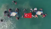 Muğla Bodrum'da deniz dibi temizliği: 370 kg atık çıkarıldı