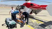 Şırnak'ta trafik kazasında yaralanan hasta ambulans helikopterle Şanlıurfa'ya sevk edildi