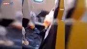 Ryanair uçağında motor parçası camı kırdı: Yolcu dışarı fırlamaktan son anda kurtuldu