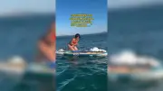 Sevda Dalgıç Sup Board'da Denge Şovu Yaptı: Tatil Tarzıyla Ezber Bozdu